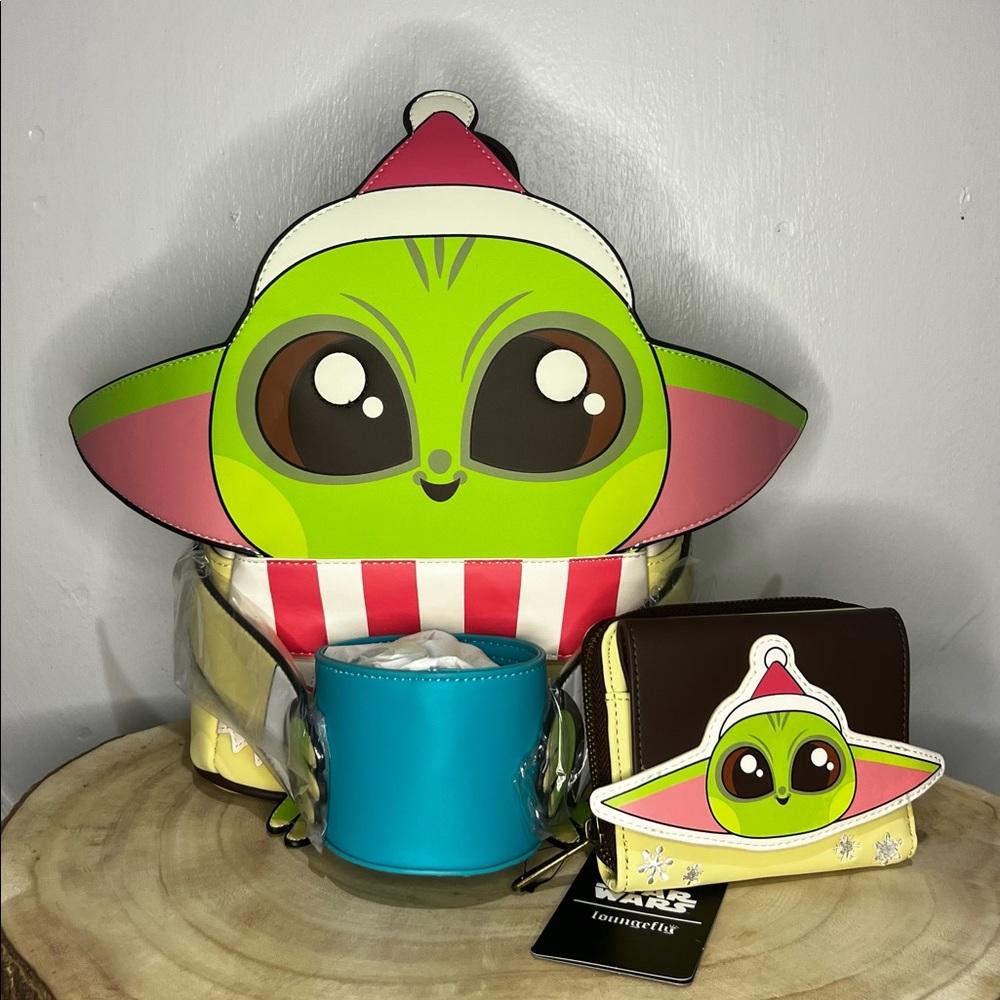 Loungefly Star Wars The Child Grogu with Mug Mini Backpack, Wallet, Pin